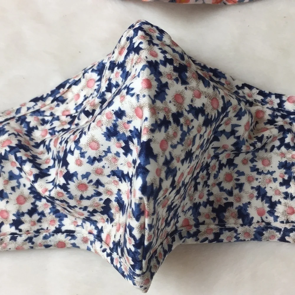 Set of 2 adult floral face masks. NW…